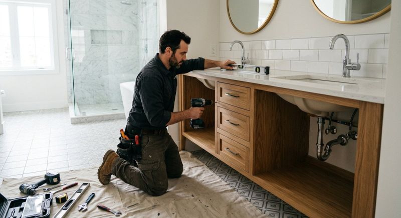 Custom Vanity Installation in Lafayette, IN